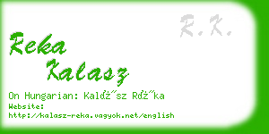 reka kalasz business card